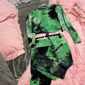New 2 pcs set leggings crop top L-xL